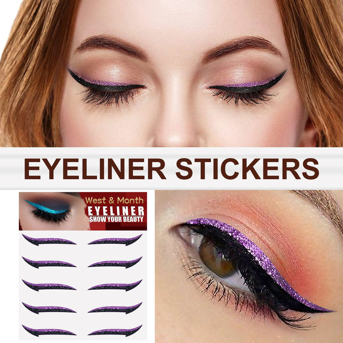 Eyeshadow Stage Makeup Eye Makeup, European And American Eyeliner Self-Adhesive Double Eyelid Eye Makeup