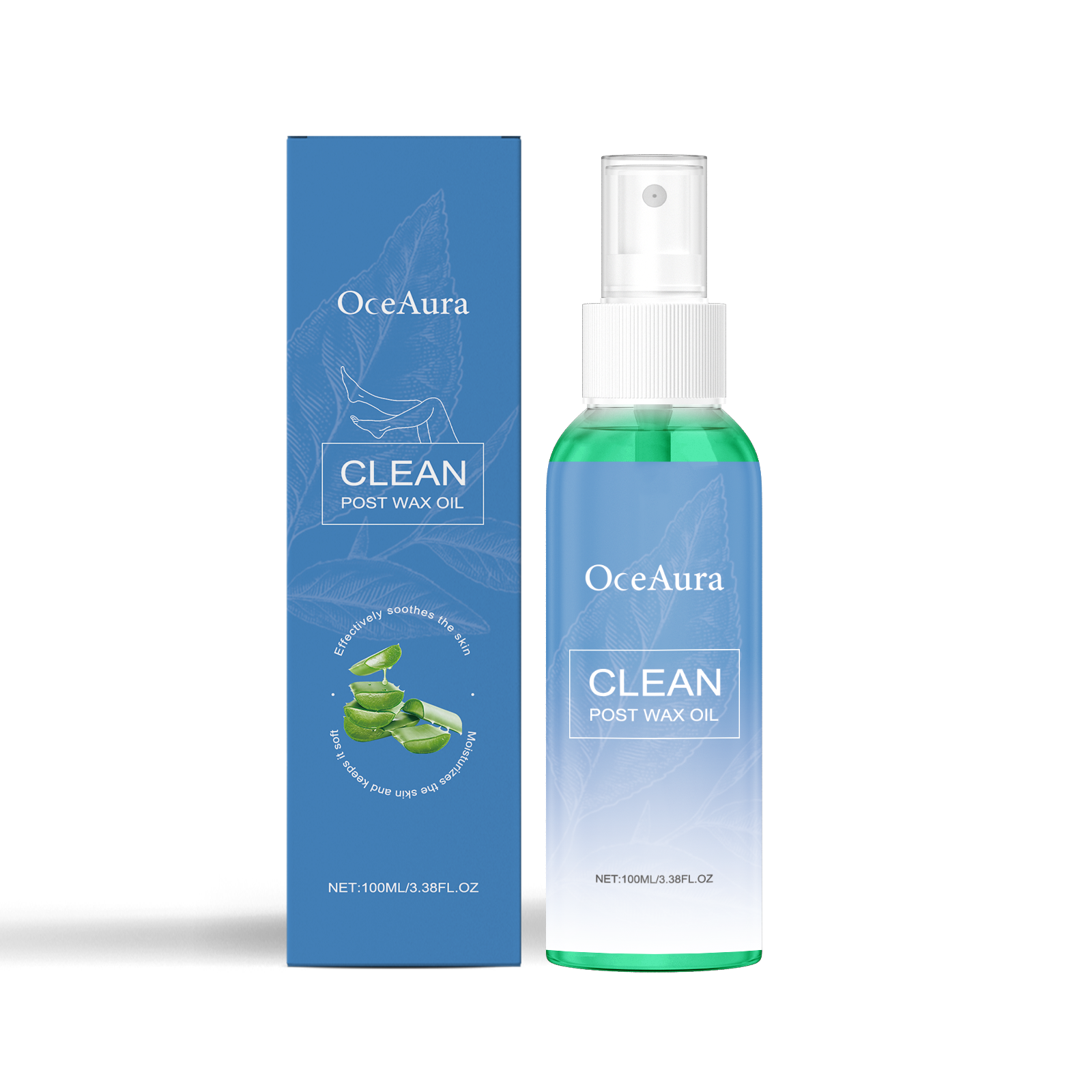 OceAura Before And After Hair Removal Treatment Spray, Gentle Moisturizing Care Skin Hair Cleaning And Moisturizing Treatment Spray