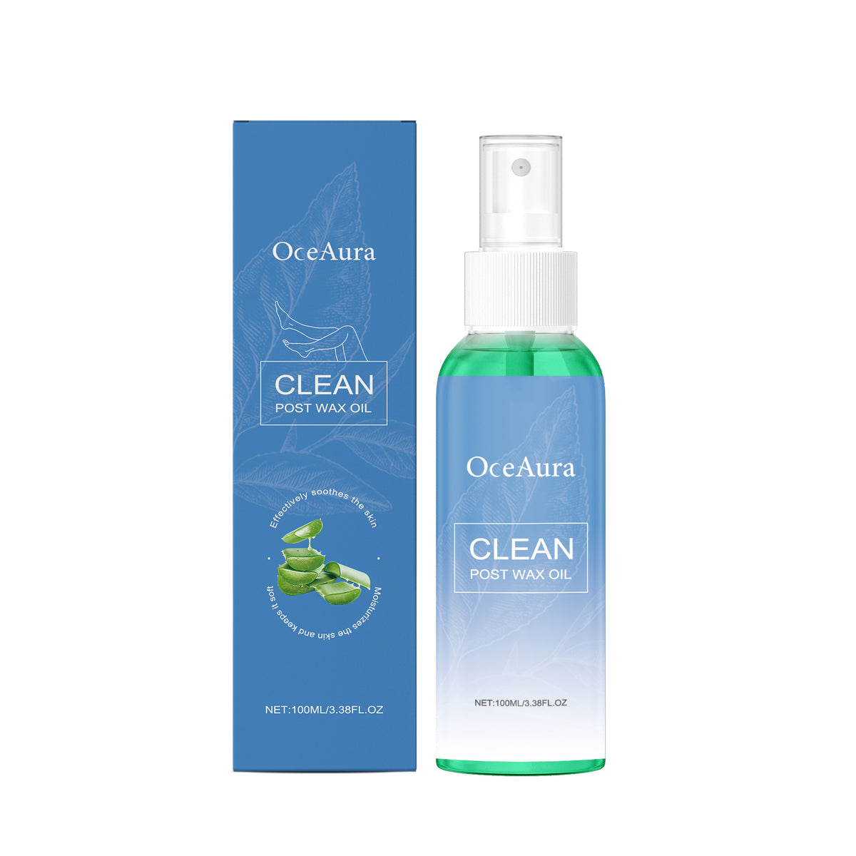 OceAura Before And After Hair Removal Treatment Spray, Gentle Moisturizing Care Skin Hair Cleaning And Moisturizing Treatment Spray