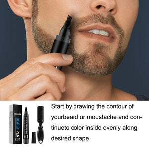 Foreign Trade Cross-Border Beard Filler Pen Kit, Waterproof, Sweat Resistant, Makeup Free Beard Pen Beard Pen
