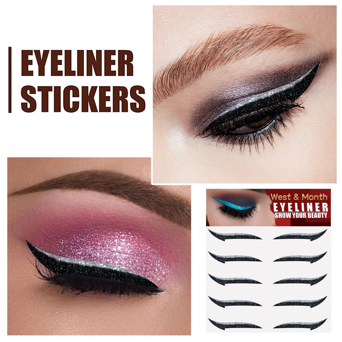 Eyeshadow Stage Makeup Eye Makeup, European And American Eyeliner Self-Adhesive Double Eyelid Eye Makeup