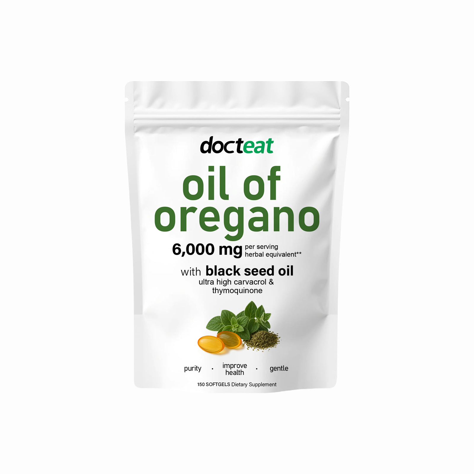 Docteat Oregano Oil Capsules: Maintains the body and boosts overall vitality. Suitable for the whole family.