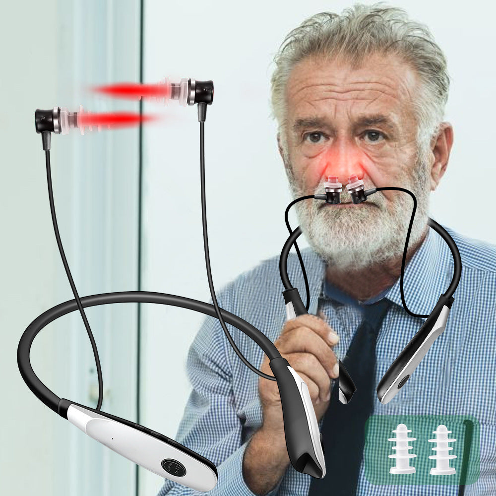 Neck mounted nasal and ear canal laser irradiation instrument 650nm laser light wave instrument physical therapy instrument
