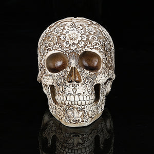 Medical model of resin skull carved human skull
