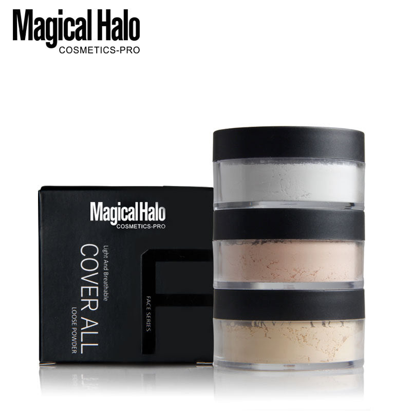 Makeup Magical Halo Three-Color Natural Concealer Loose Powder Fixed Makeup Honey Powder Makeup Waterproof Does Not Take Off Makeup