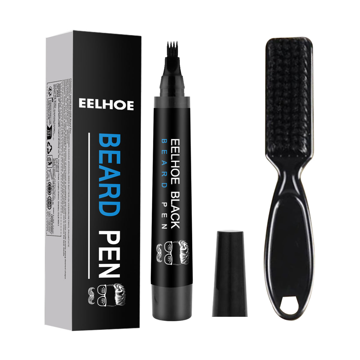 Foreign Trade Cross-Border Beard Filler Pen Kit, Waterproof, Sweat Resistant, Makeup Free Beard Pen Beard Pen