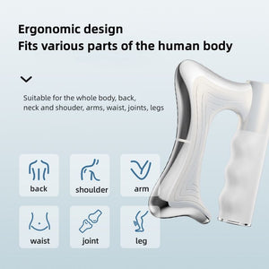 Microcurrent hot compress vibration massager muscle relaxation tool