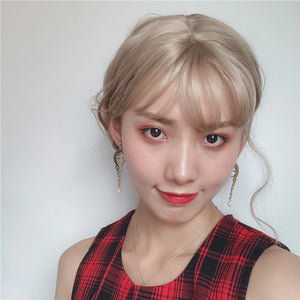 Gold Color Hollow Long Hair Girls Face Imitation Pearl Drop Earrings Metal Cute Human Figure Long Dangle Earrings Woman Jewelry