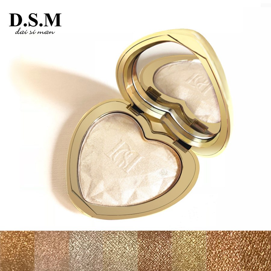 D.S.M Professional Highlighter Makeup Face Powder Highlighting Concealer Cosmetics Eyes Glow Kit Palette Bronzer and Highlighter