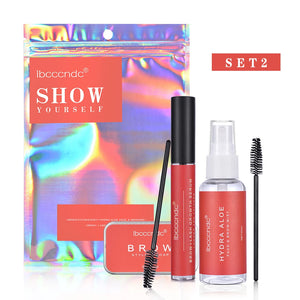 Brow Lamination Styling Soap Kit Eyebrows Lifting Soap with Aole Mist Sprayer Brows Growth Serum Long Lasting Makeup Kit